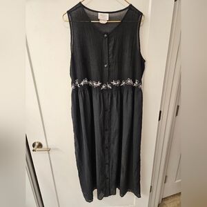 Vintage - Gauze "Cover Me" Beach Maxi Shirtdress - Size 1X